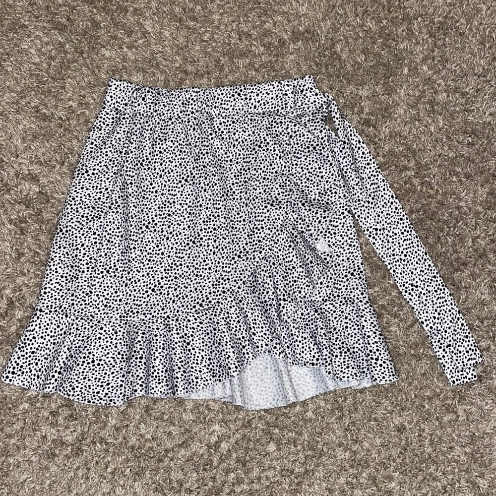 Black and white polka dot skirt